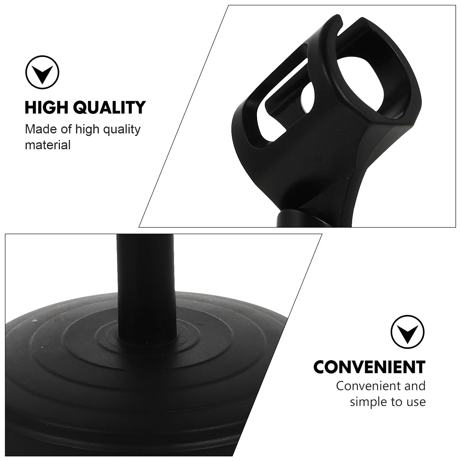 

1Pcs Black Desktop Microphone Stand Universal Bracket for Online Meeting Singing Recording Stable Mic Holder Support
