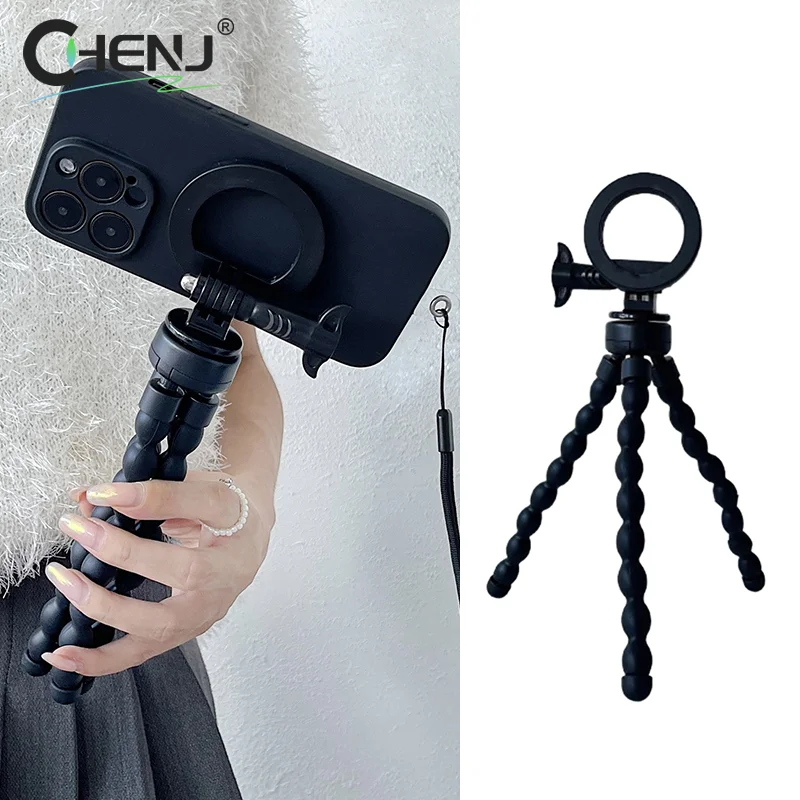 Universal Magnetic Phone Tripod For Magsafe For Iphone For Xiaomi Huawei Cellphone Photo Video Vlog Stand Bracket