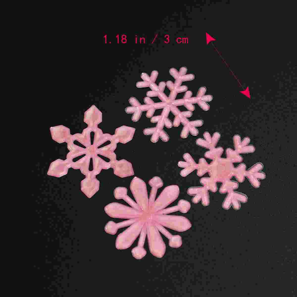 50 PCS Decor Wall Stickers Christmas Decals Snowflake for Presents Kids Room Felt