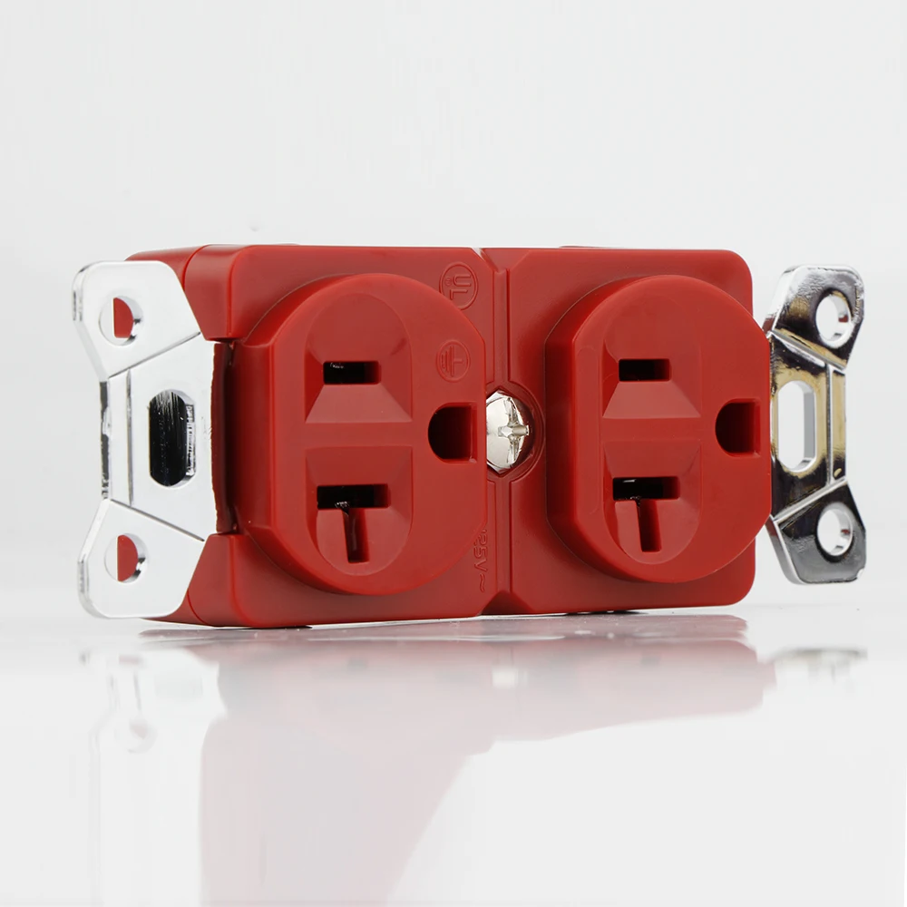 ช่อง20A ไฟฟ้ากระแสสลับชุบทองทองแดงแผ่นชุบโรเดียม86 120เต้ารับติดผนัง