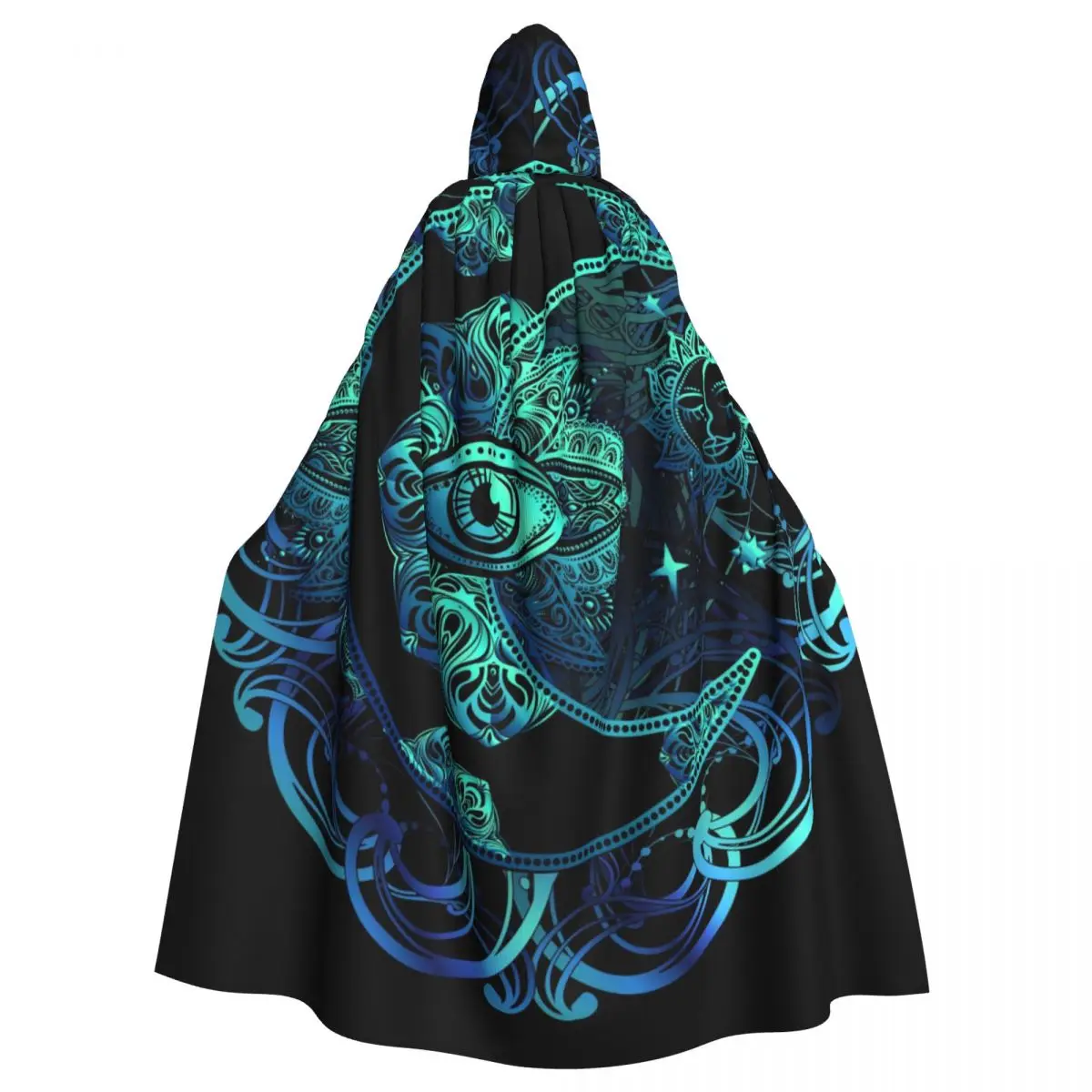 Long Cape Cloak Crescent Moon And Sun Hooded Cloak Coat Autumn Hoodies