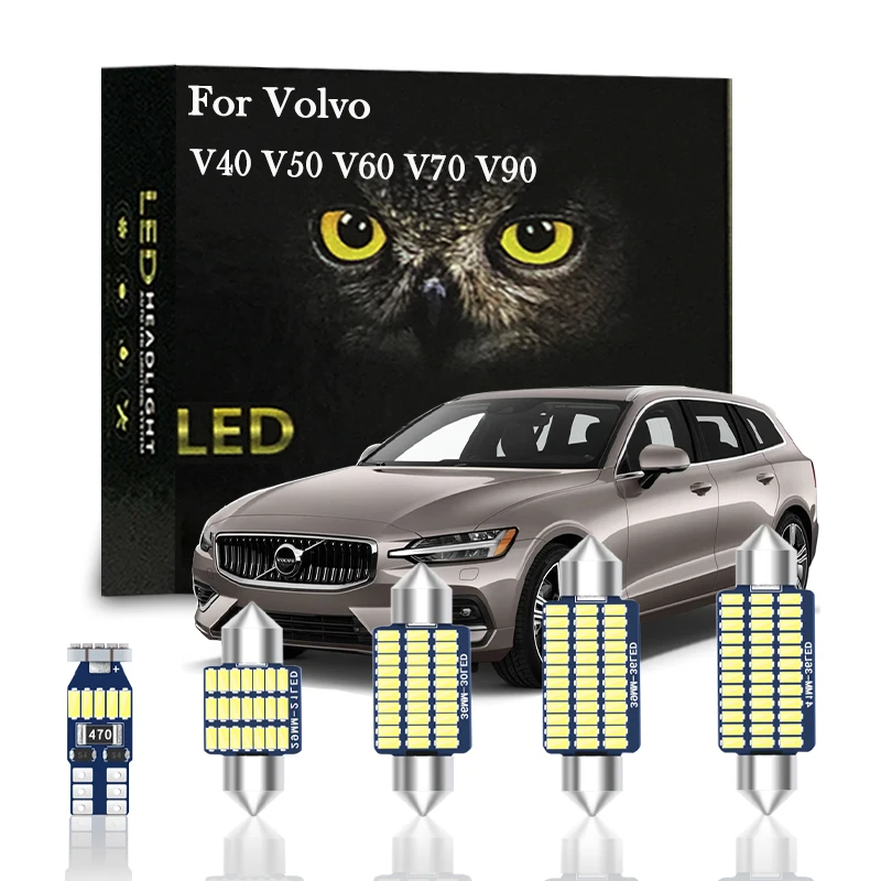 

Canbus For Volvo V40 V50 V60 V70 V90 1997 1999 2001 2005 2008 2011 2013 2014 2019 2020 Wagon Accessories Indoor Lamp LED