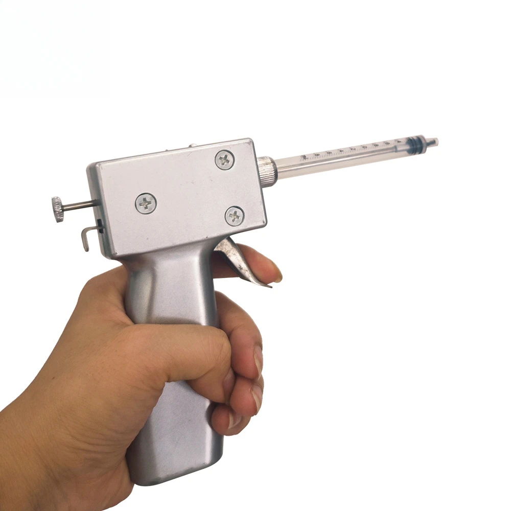 

Veterinary artificial insemination tool 1ml 2ml poultry rabbit continuous adjustable stainless steel insemination