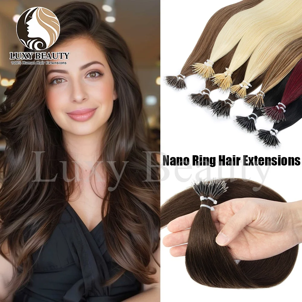 

Прямые коричневые нано-кольца для наращивания волос, натуральные черные, коричневые, светлые, микро-нано-кольца, кольца-накладки для наращивания волос, 30 г