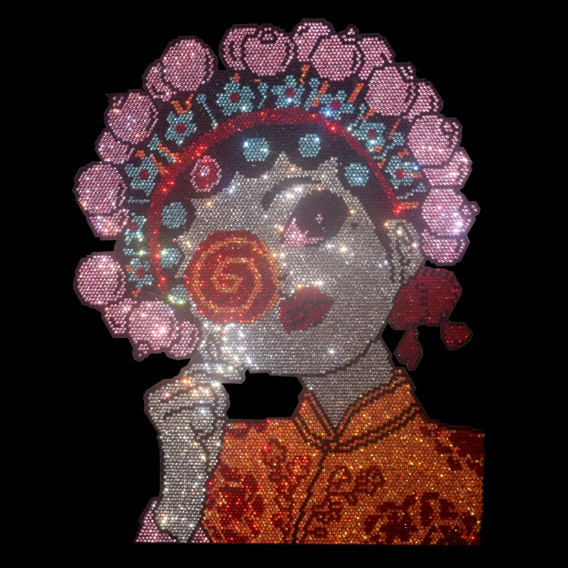 Large cloth applique rhinestone Chinese-style figure sequin DIY clothes T-shirt decorative patch clothing accessories