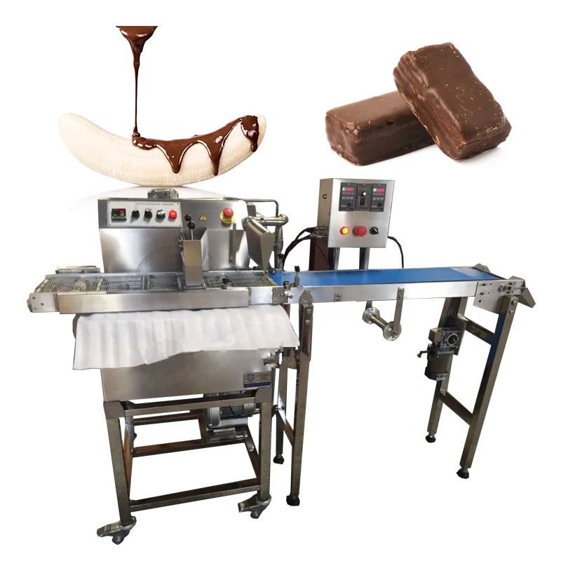 Ice cream chocolate coating almonds machine for coating chocolate