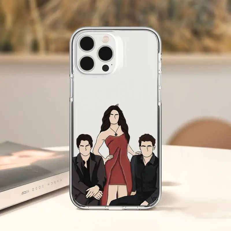 The Vampire Diaries Damon Phone Cover For iPhone 11 12 13 14 15 16 Pro Max 14 15 16 Plus 13Mini SE3 Clear Soft Silicone Case