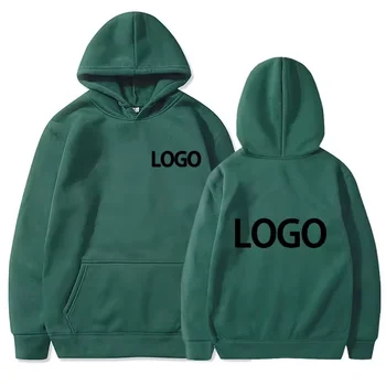 DIY Custom Your Brand LOGO  Men Women Casual Hoodie  Top Solid Color Pullover Street Personality Sweatshirt Custom Gifts 6