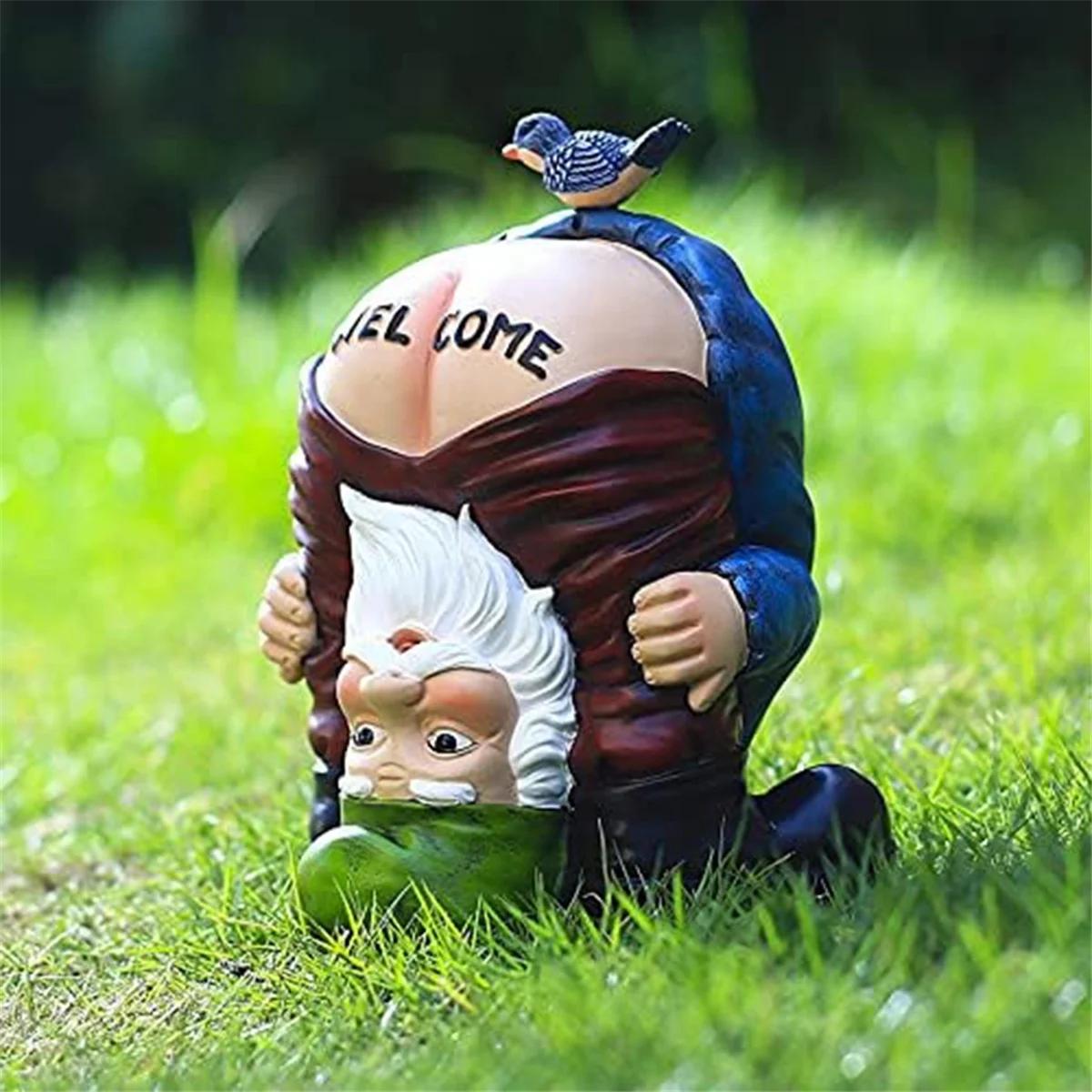 Halloween Gnome Statue - Resin Funny Welcome Figurines for Outdoor Patio,Yard Art Decoration Winter Christmas Gifts