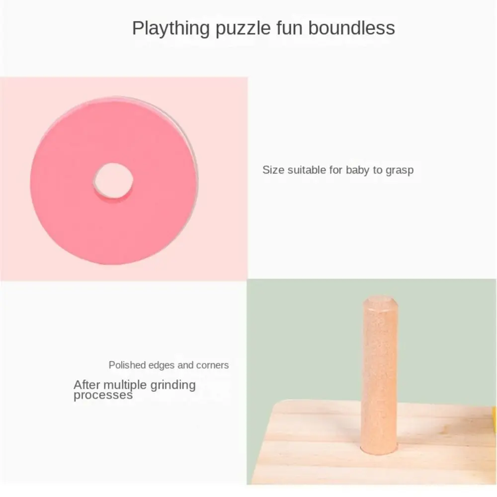 Montessori Inspired Baby Sensory Toys Sorting Stacking Educational Gifts Development Games Wooden Puzzle Rainbow Blocks Gift