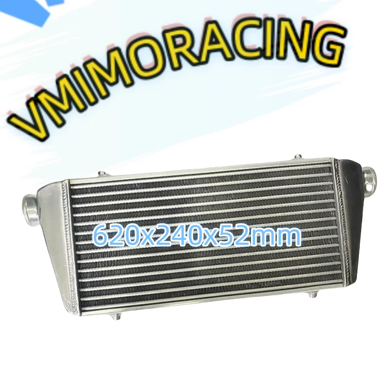 

620x240x52mm Universal Front Mount 2.25" 57mm inlet/outlet high Aluminum Turbo Intercooler express logistics