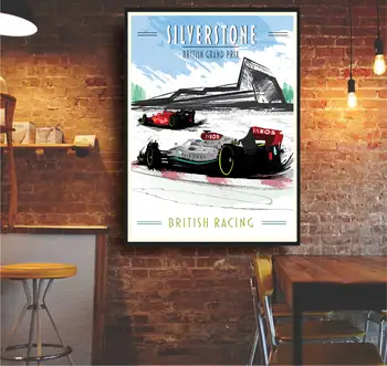 Plakát F1 Formule 1 Grand Prix Závodní plakáty Estetika Monacký okruh Motorsport Plátno Tisk Nástěnné umění Závodní dekorace do pokoje 10 nejlepší prodej okruh v Monaku - №7