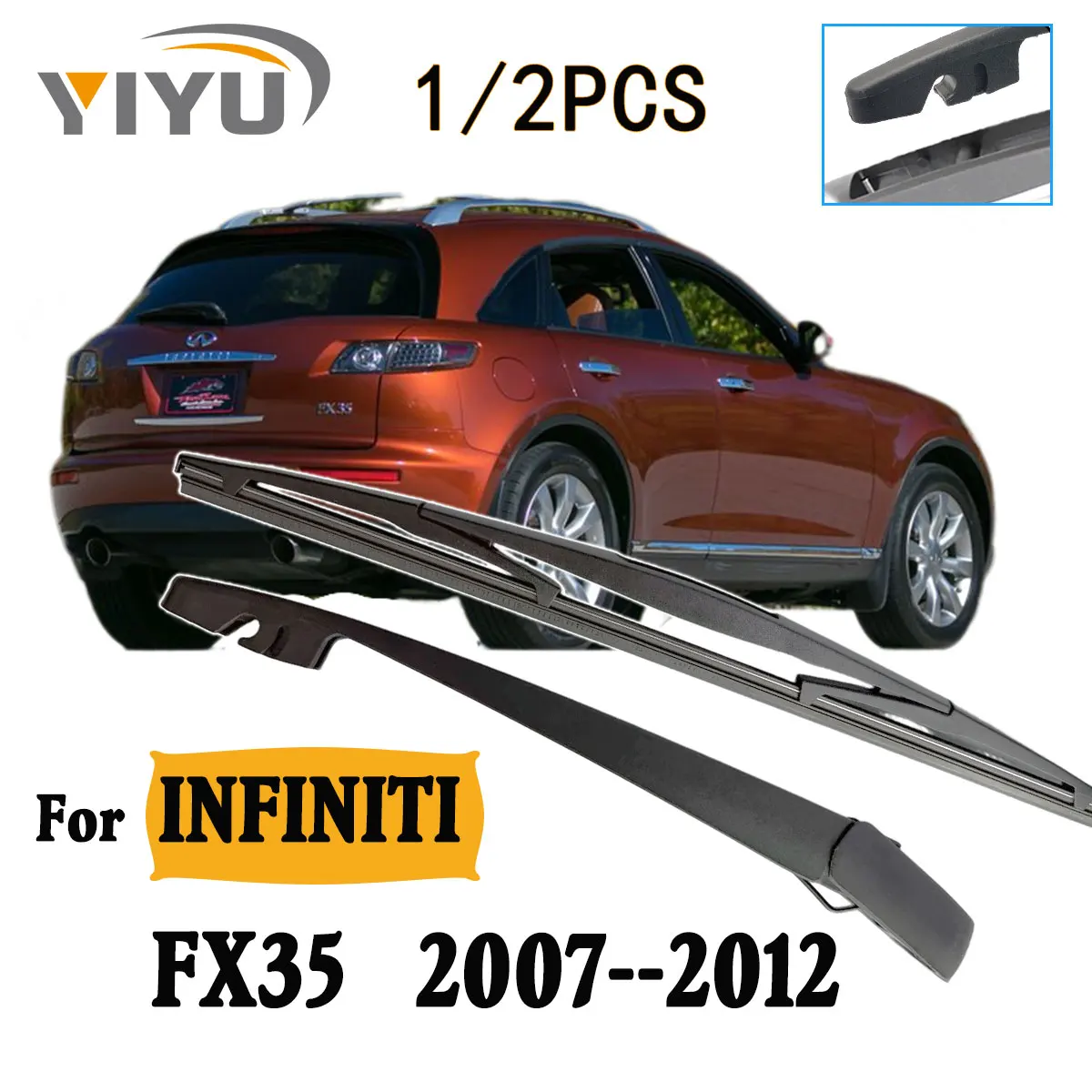 1/2PCS Heckscheibe Wischerblatt Wischerarm Kit Für INFINITI FX35 2007--2012 Windschutzscheibe Windschutz Heckscheibe