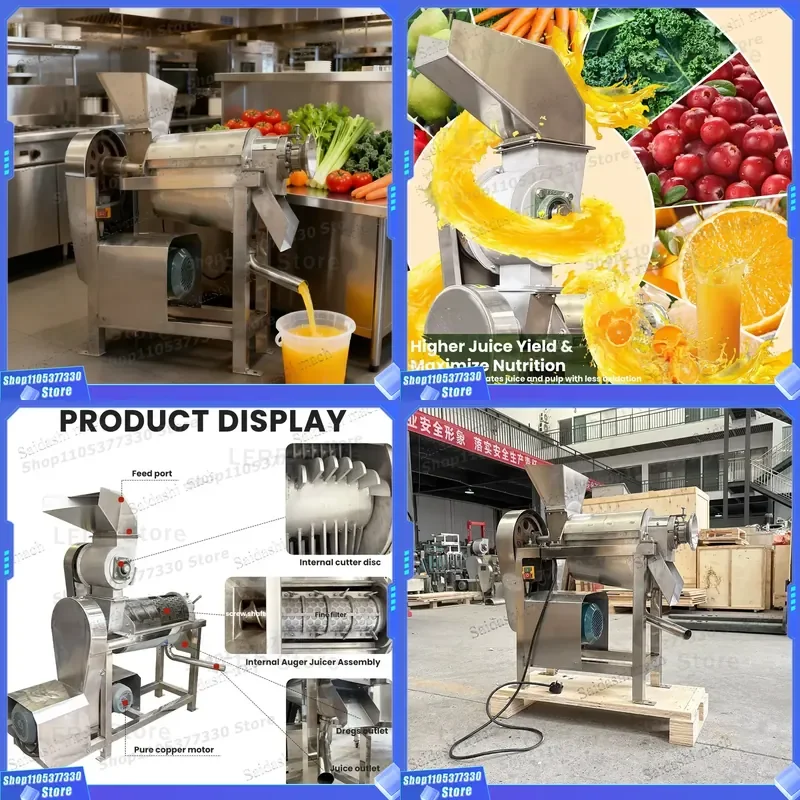 Commercial Industrial Fruit Vegetable Juicer High Efficiency Mango Orange Juice Extractor Machine for Business Use Heavy Duty