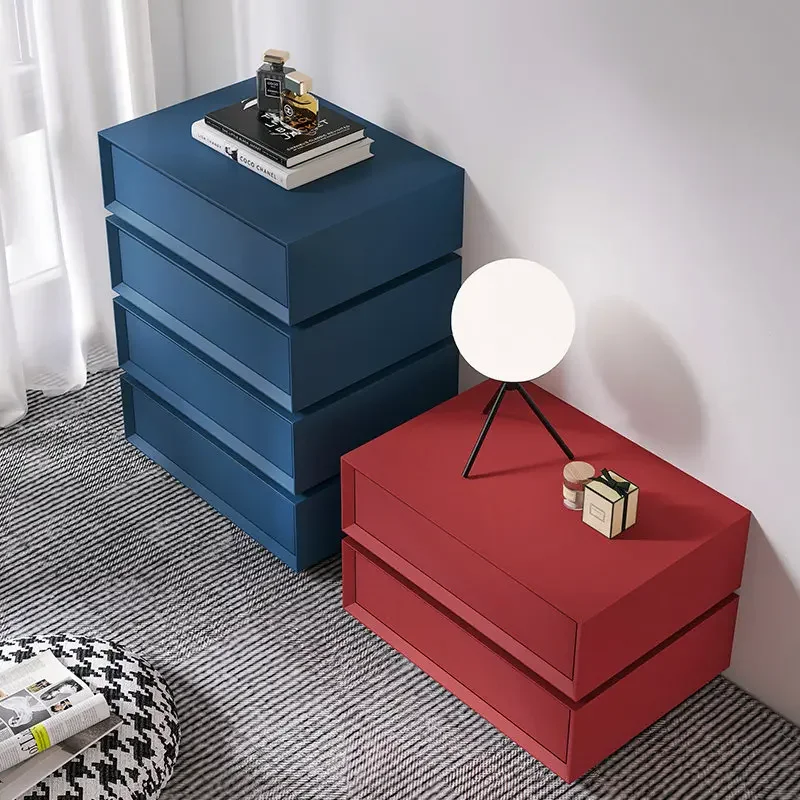 Painted bedside table Italian minimalist rotatable designer chest simple modern bedroom living room locker