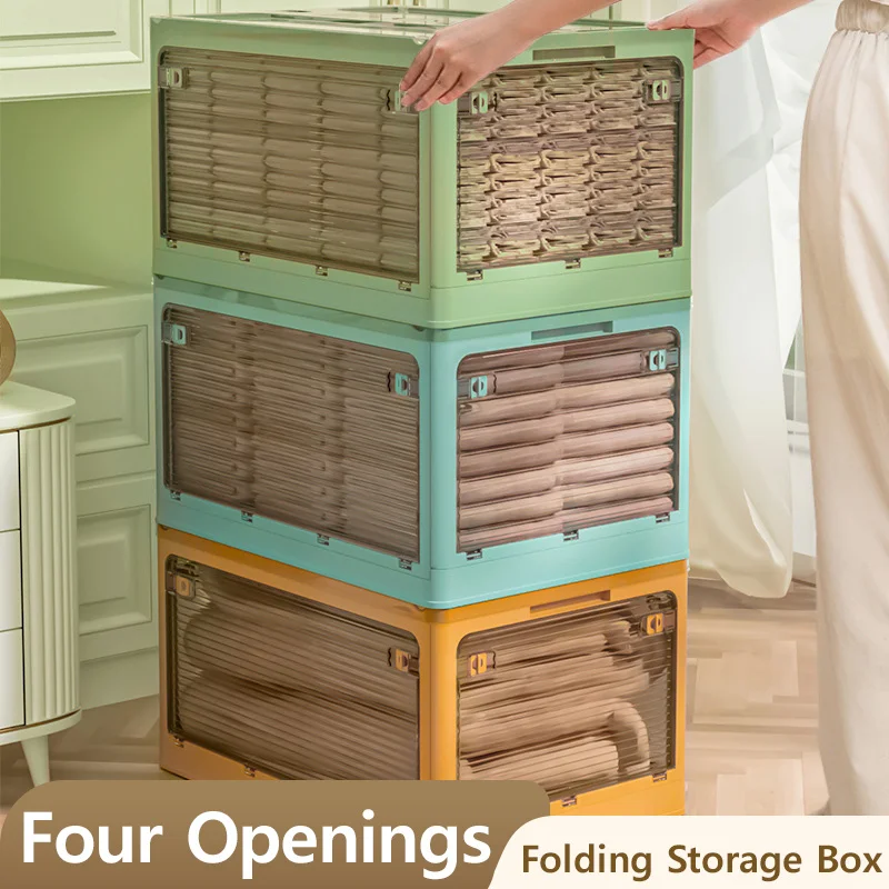 

1pc Multi-Use Folding Storage Box, Collapsible Organizer with Doors, Space Saver for Home Car Camping Pet Supplies