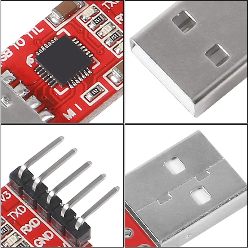 DIDI 3 Buah CP2102 USB 2.0 Ke TTL 5-Pin Adaptor Seri USB Ke TTL Modul Konverter Seri untuk UART STC 3.3V dan 5V