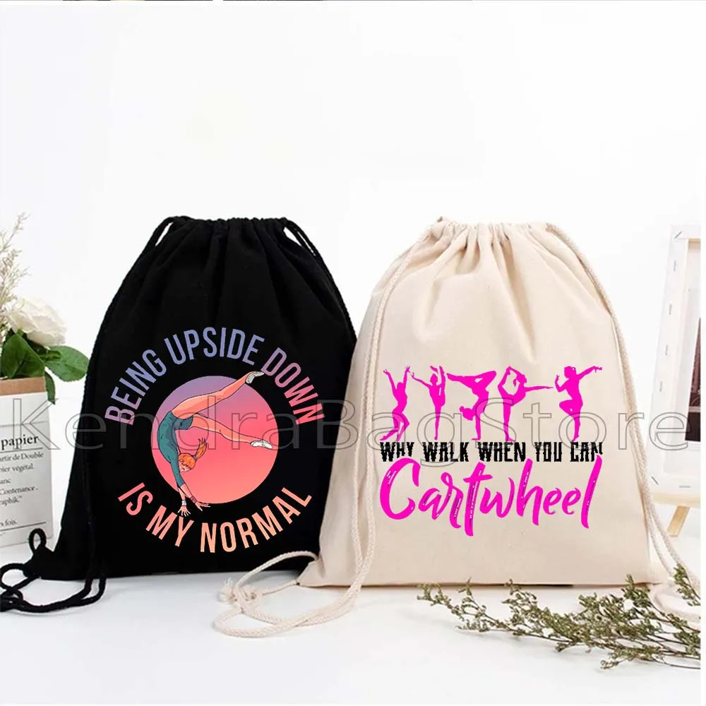 

Artistic Rhythmic Tumbling Gymnastics Acrobatics Gymnast Girl Tuning Yoga Dance Drawstring Backpack Sports Sackpack String Bag