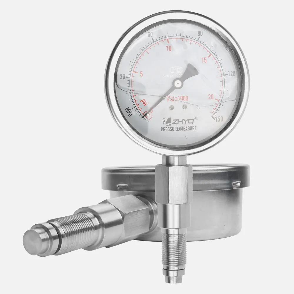 

High Pressure Sanitary Diaphragm Stainless Steel Shockproof Pressure Gauge With 5pin 4-20ma Output Singal