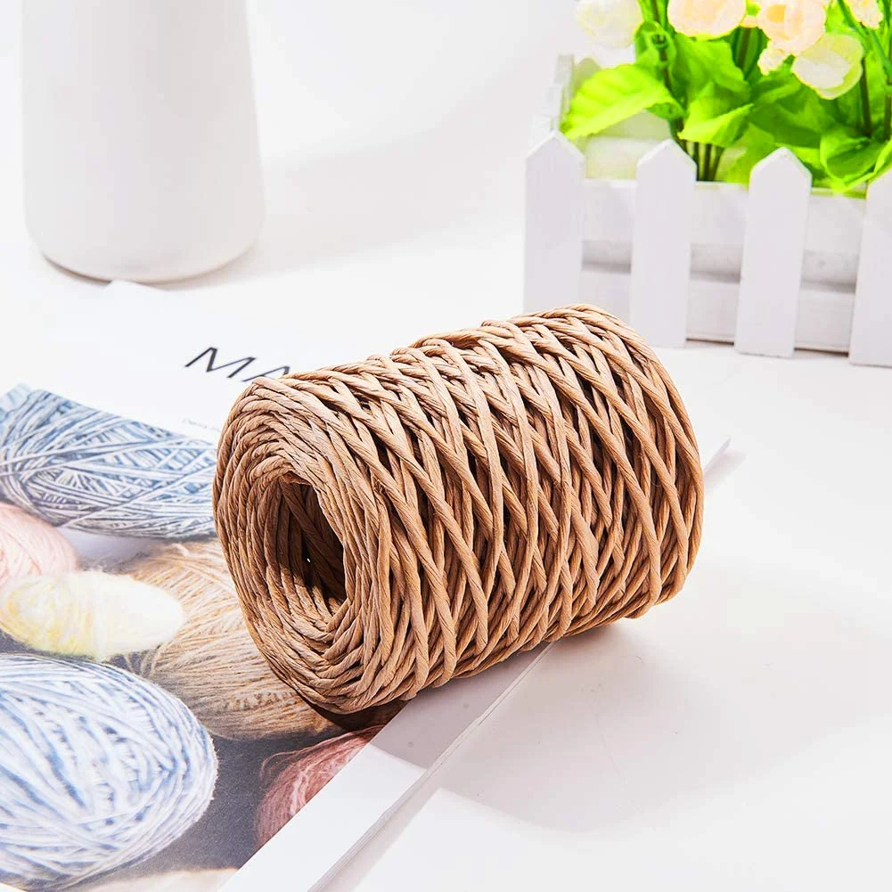 1.0Mm Light Brown Floral Bind Wire Wrap Twine Handmade Iron Wire Paper Rattan for Flower Bouquets (Length: 210M) HOT