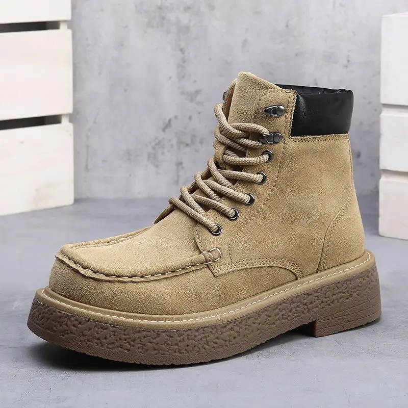 

Outdoor Casual Autumn and Winter Popular Men's 2025 New Kick Not Rotten Thick-soled Hiking Shoes Rhubarb Boots