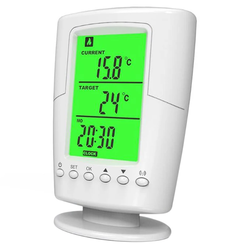 

-2000 Programmable Wireless Thermostat Socket White Lcd Home Intelligent Temperature Control Socket New Design UK Plug