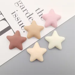 10Pcs Coffee Colour Five-Pointed Star Resin DIY Shoes Hat Icebox Barrette Mobile Phone Case Scrapbook Cream Glue Flat Back Resin