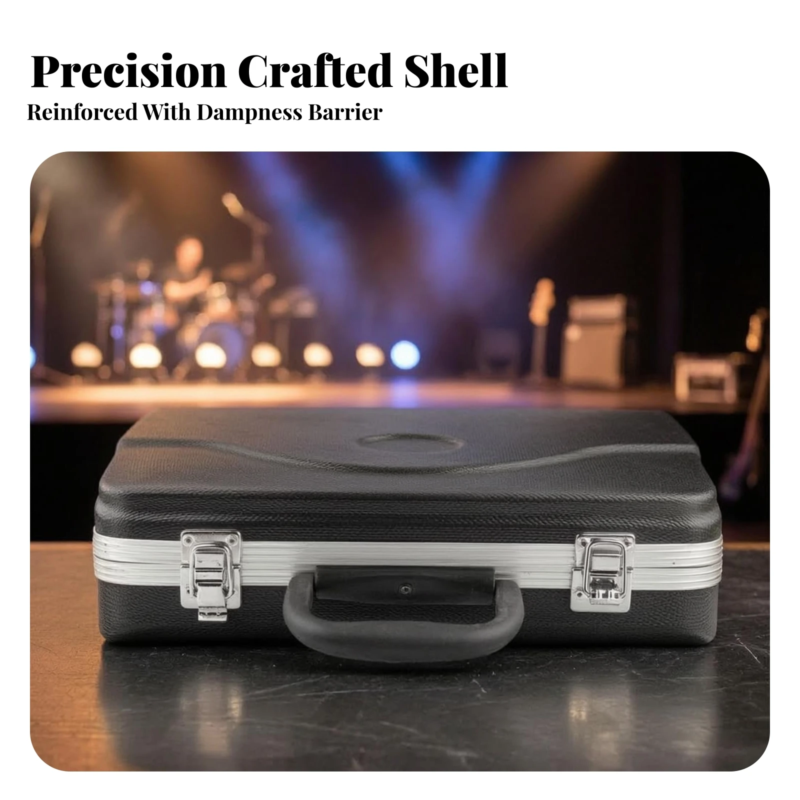 Clarinet Case Hard Shell Clarinet Carrying Case Defensive Sturdy for Musicians, Travel, Rehearsals