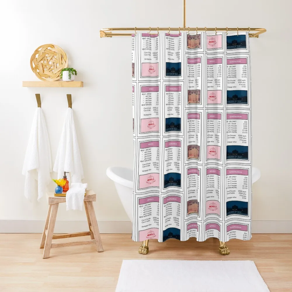 

Grand Budapest Hotel Property Cards Shower Curtain Anti-Mold Waterproof Shower Shower Set Bath Curtain