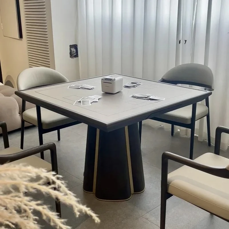 WS Solid Wood Mahjong Tables And Chairs Combination Modern Chess And Card Room Special Table And Chair Combination Square Table