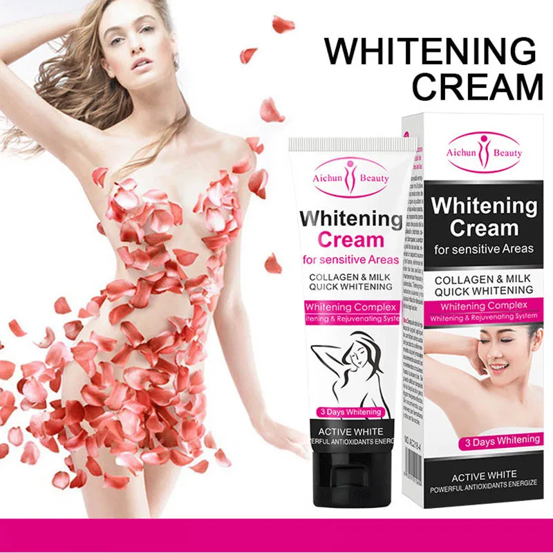 3Days Armpit Whitening Cream Skin Lightening Bleaching Cream For Underarm Dark Skin Legs Knees Whitening Intimate Body Lotion