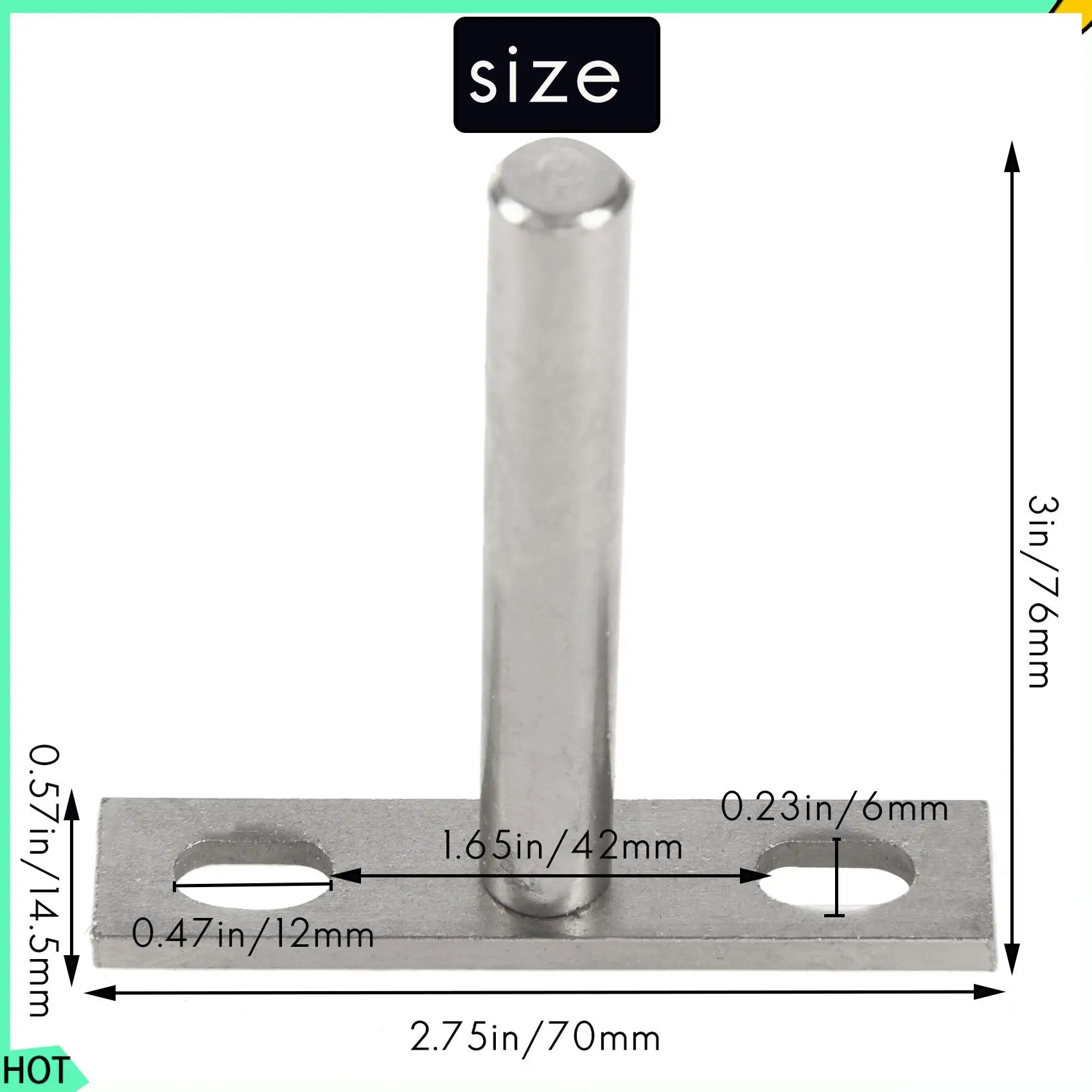 AWAH 6Pcs 3-Inch Invisible Floating Shelf Brackets,  Shelves Supports, Wall Holder Concealed Bracket Mount Kit For DIY Hom