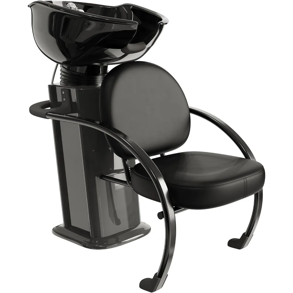 

Shampoo Bowl and Chair Set for Salon, Professional Shampoo Chair with Bowl with Head Rest, Comfortable Sponges Cushion, Adjusta