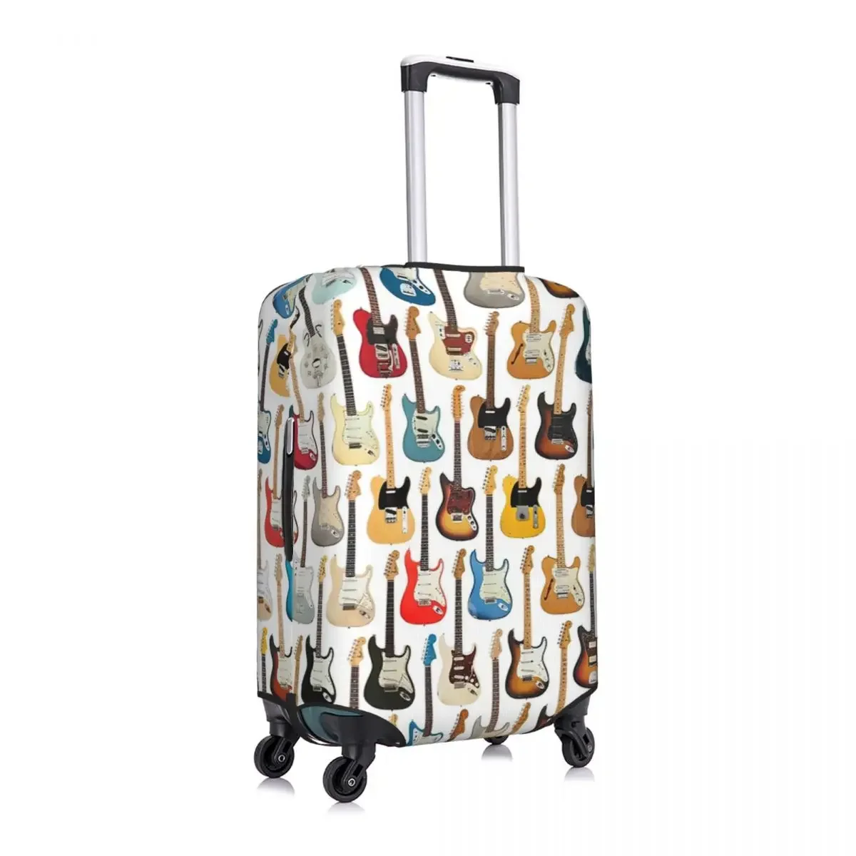 Vintage  Guitar Print Luggage Protective Dust Covers Elastic Waterproof 18-32inch Suitcase Cover Travel Accessories