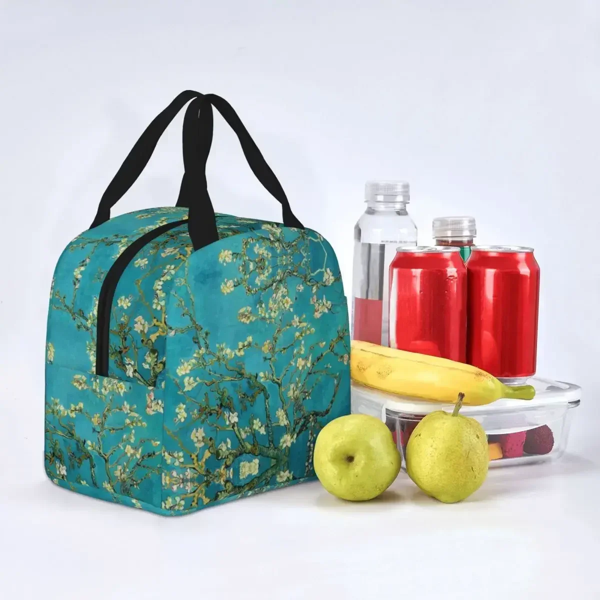 Blossoming Almond Tree Insulated Lunch Bag Lunch Container Thermal Bag Lunch Box Tote Travel Bento Pouch