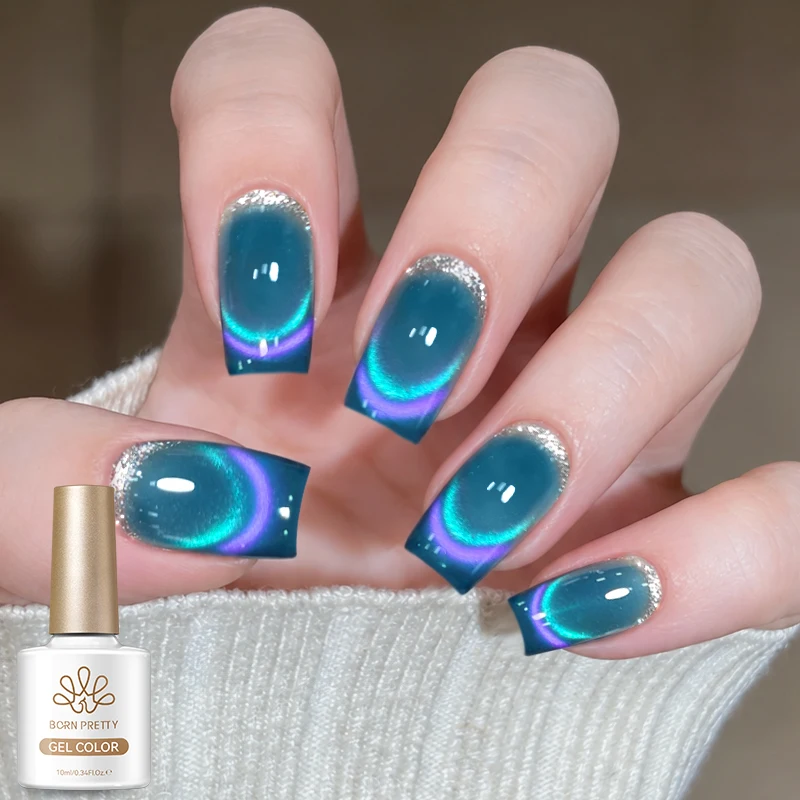 BORN PRETTY 10ml Stellar Shift Chameleon Cat Magnetic Gel Polish Semi Permanent Soak Off UV Magnet Gel Manicure Nail Art Varnish