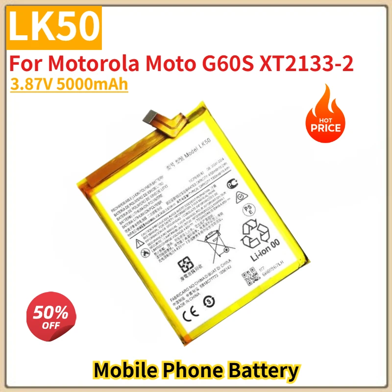

LK50 High Quality Phone Battery 3.87V 5000mAh For Motorola Moto G60S XT2133-2 Brand New Replacement Battery