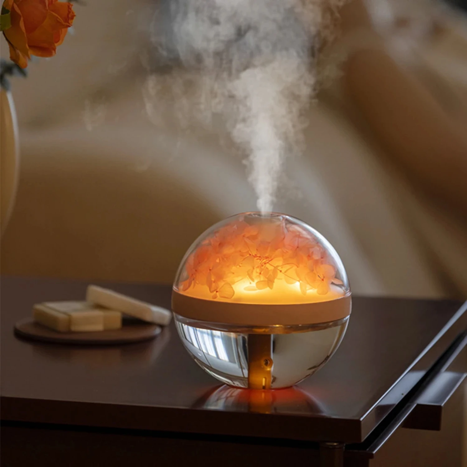 ポータブル空気加湿器ワイヤレス 800mAh USB 充電式加湿器ディフューザー超音波ミストメーカーナイトランプ