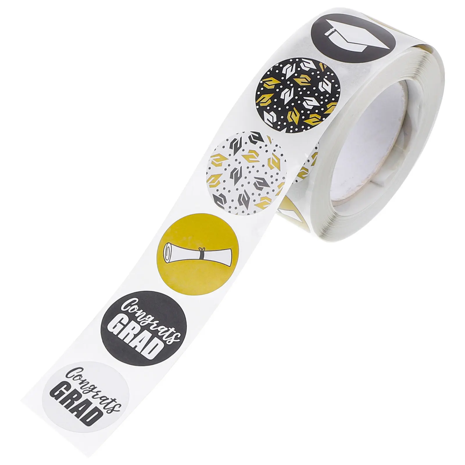 

500Pcs Graduation Stickers Cool Self Adhesive Round Seal Decals for Classroom Decor Notebooks Bags Furniture Envelope Sealing