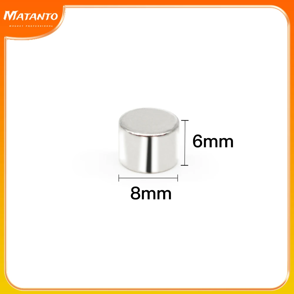 8x6mm Small Circular Magnets For Home Refrigerators, Offices DIY 8*6