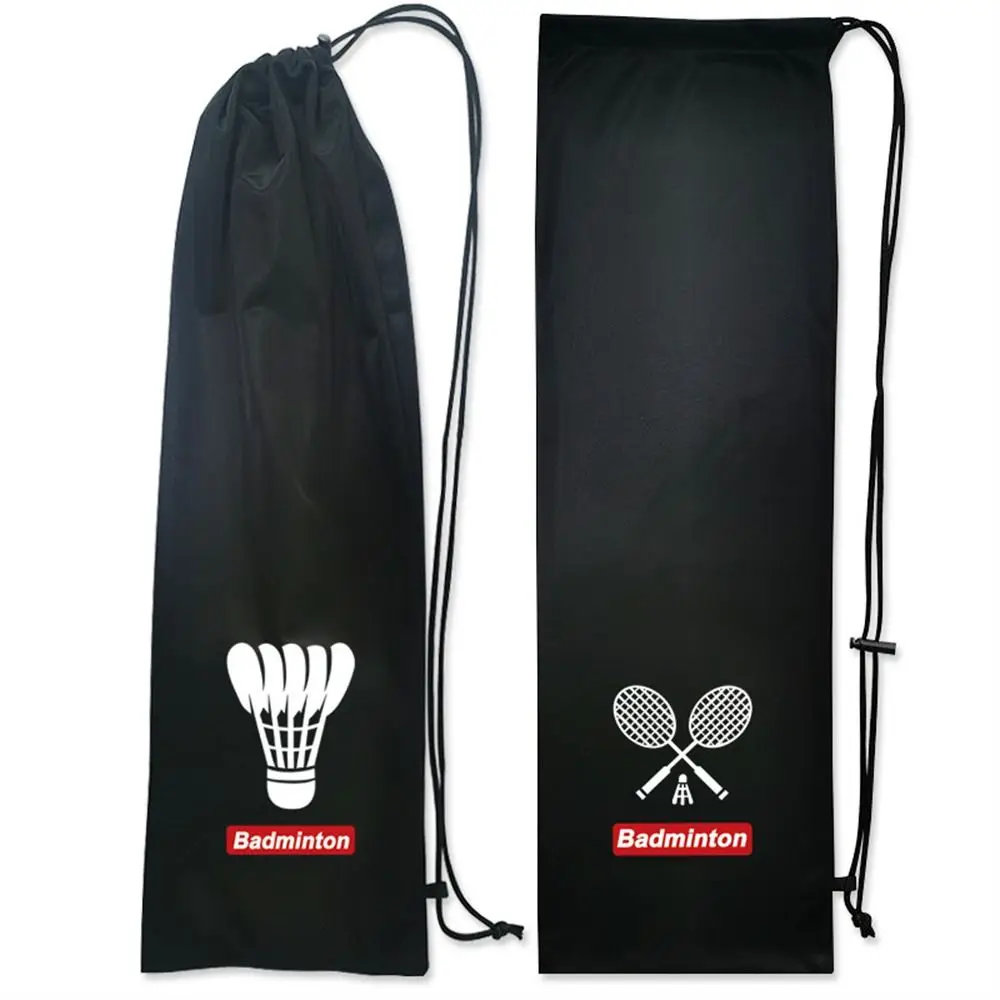 

Drawstring Pocket Badminton Racket Bag Flannel Cover Protective Sleeve Tennis Racket Bags 23cmx72cm Soft Cloth