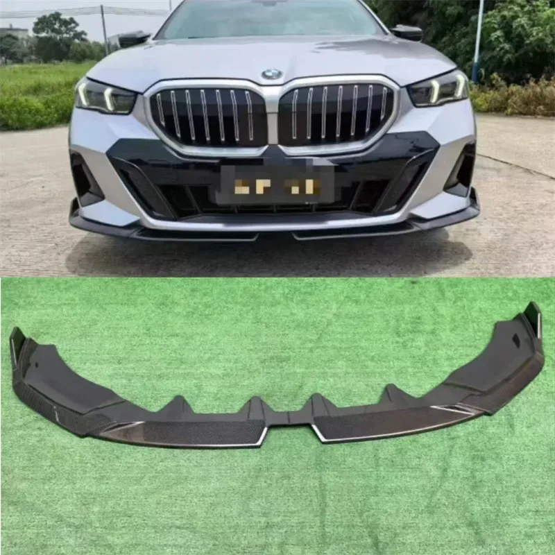 

For BMW G60 G68 2024 2025 ReaI Carbon Fiber Front Bumper Lip Spoiler Kit