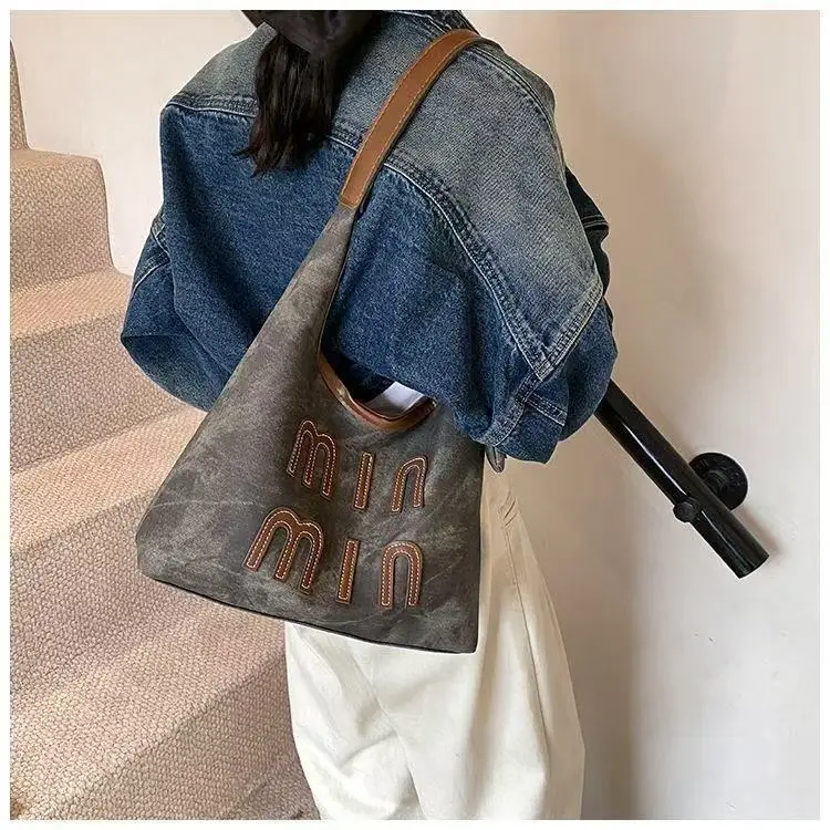 

2025 New Vintage Tote Bag for Women Large Capacity Shoulder Bag with Top Handle, Minimalist Crossbody Purse for Daily Use