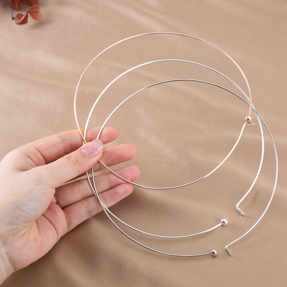 

1 шт. Металлические медные проволочные кольца для изготовления ожерелий, колье-чокеров и простых украшений на ключицы своими руками