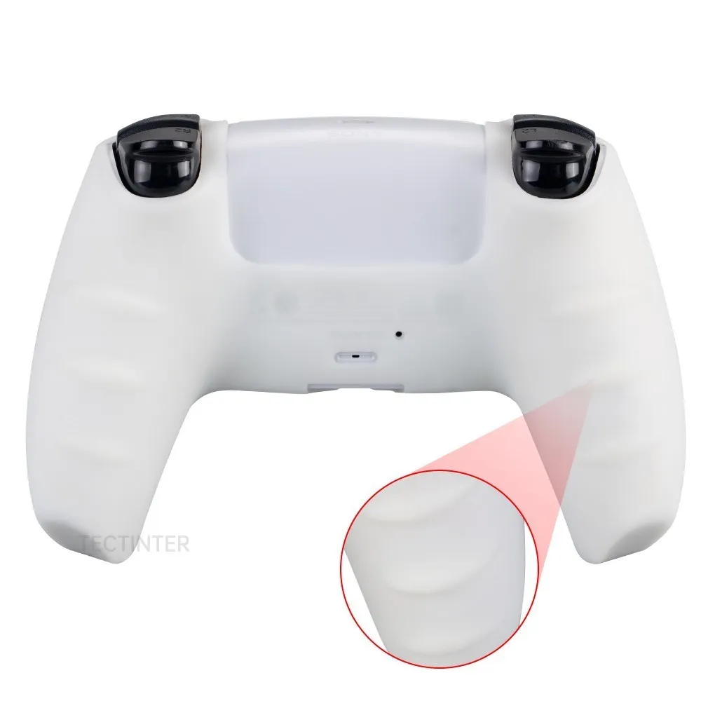 Glowing Silicone Case For PS5 Controller Rubber Cover Shell For PS5 Gamepad Joystick For PS5 Accessories Thumbstick Grip Caps