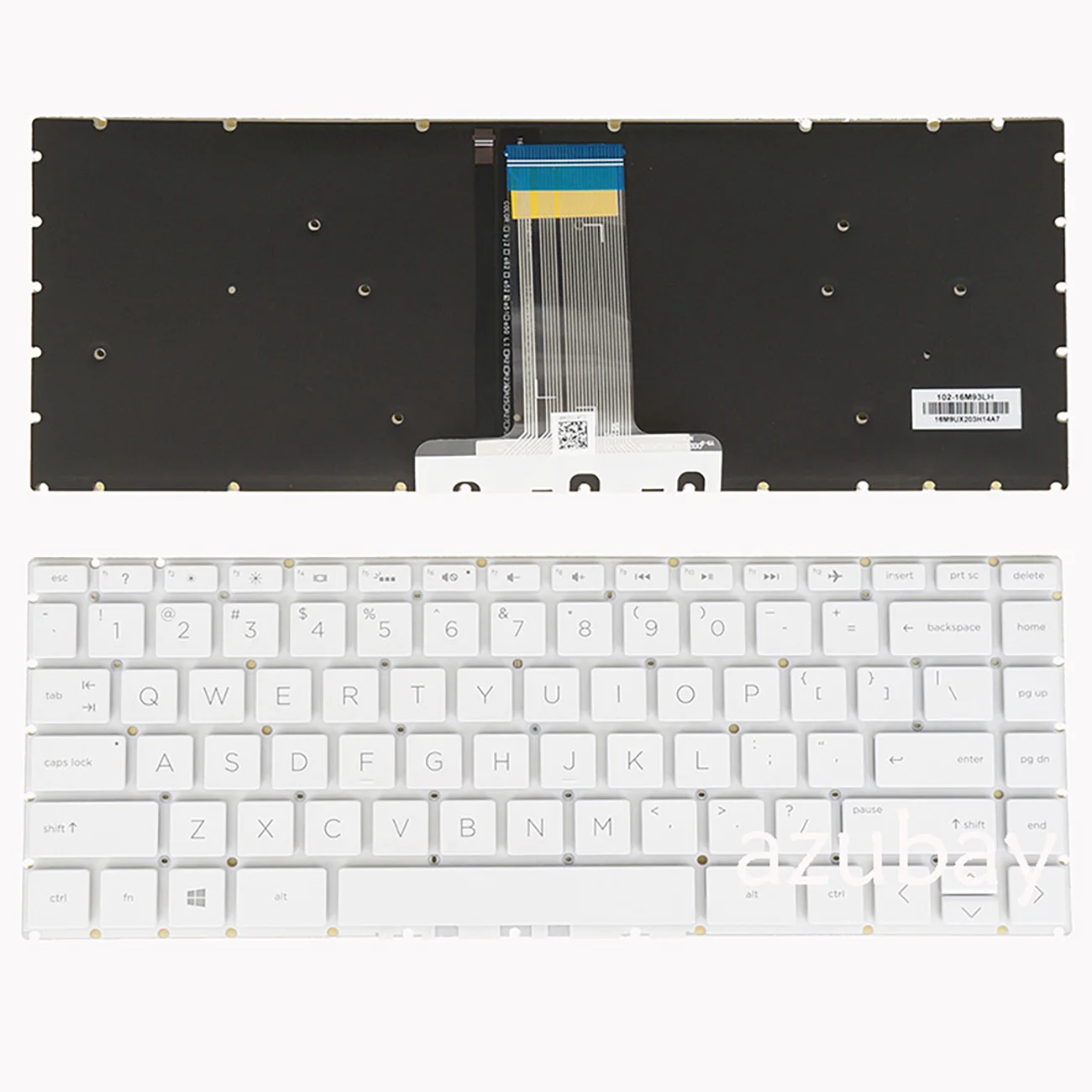 Teclado en inglés estadounidense para HP 240 G8, 245 G8, 246 G8, 247 G8, 240 G9, 245 G9, 246 G9, 240R G9, 240RT G9, 340 340s G7, blanco con retroiluminación