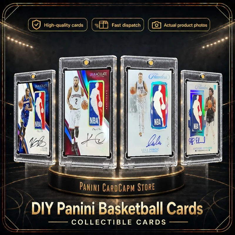 DIY Homemade NBA Player Cards Basketball Cards Kevin Durant Kyrie Irving Doncic Anthony Edwards IMMand Flawless series Panini