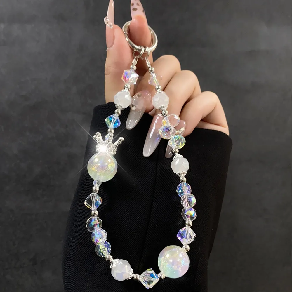 

Милый кристаллический ремешок для мобильного телефона, ручная работа, анти-потерянная сумка, подвеска, художественные ремесла, ручная веревка для телефона