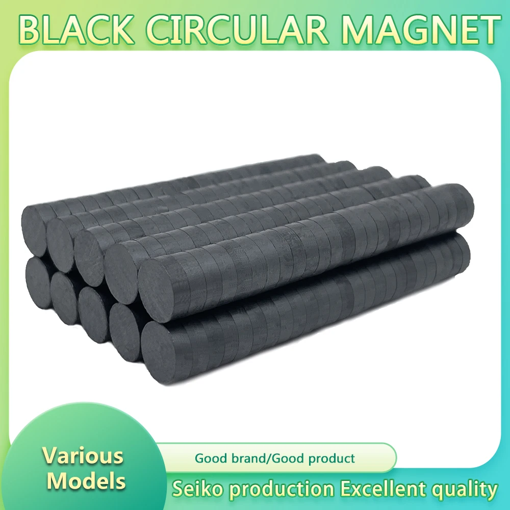 Round Magnets Dia 8mm 10mm 12mm Ferrite Ordinary Magnet Black Magnet Crafts Magnet Refrigerator Sticker DIY Magnet Patch