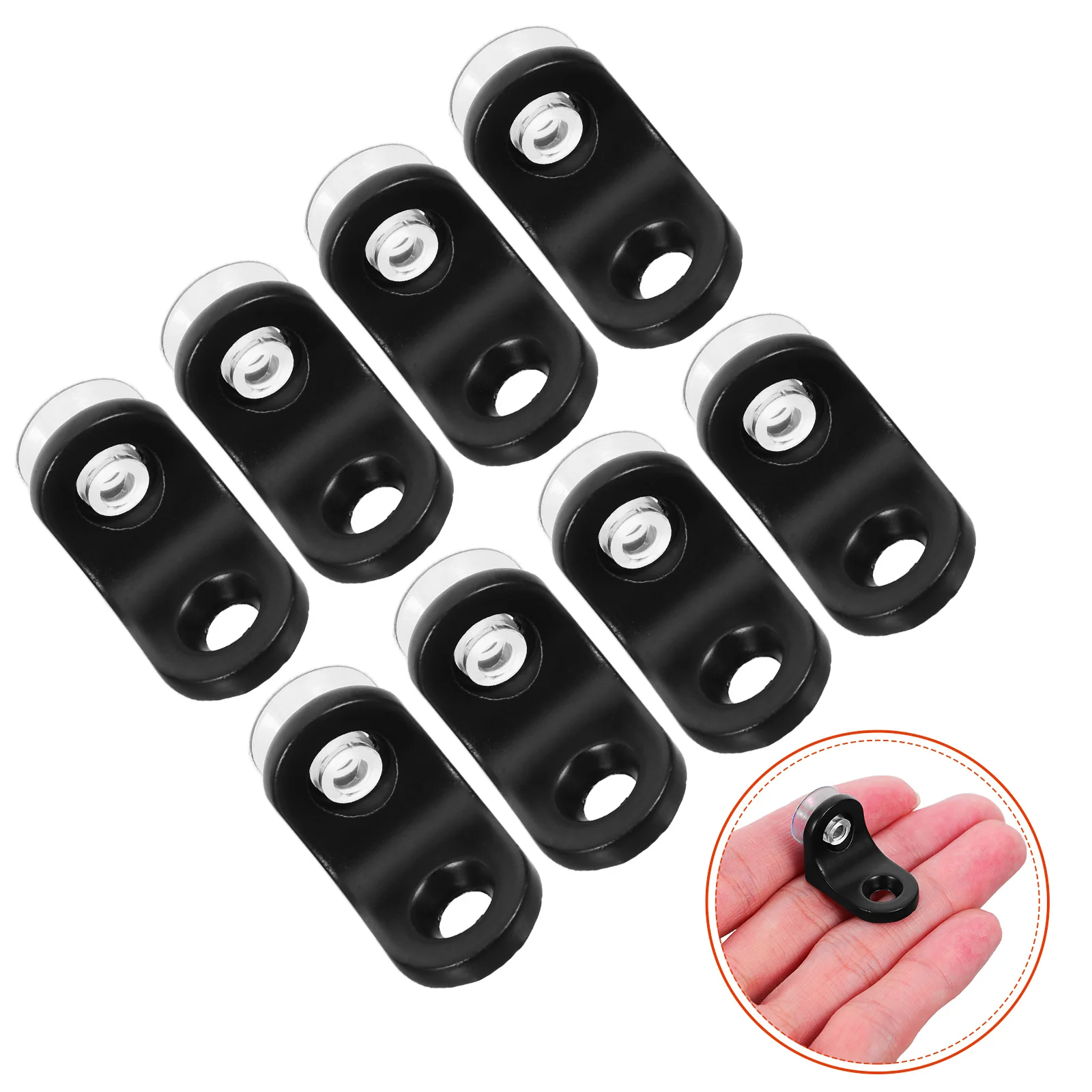 

20Pcs Glass Shelf Support Brackets Zinc Silicone Rounded Corner Suction Cup Heavy Duty for Wine Racks Kitchen Cabinets